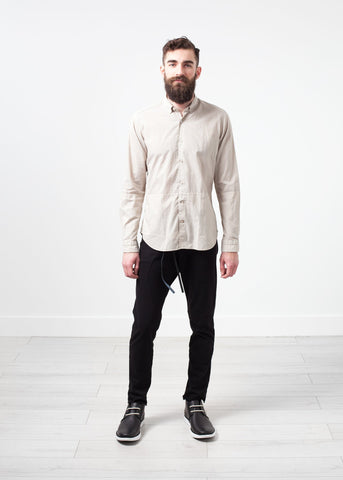 Image of Patterned Button Up in Beige