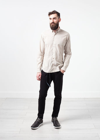 Image of Patterned Button Up in Beige