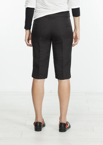 Image of Square Stitch Knee Short in Black