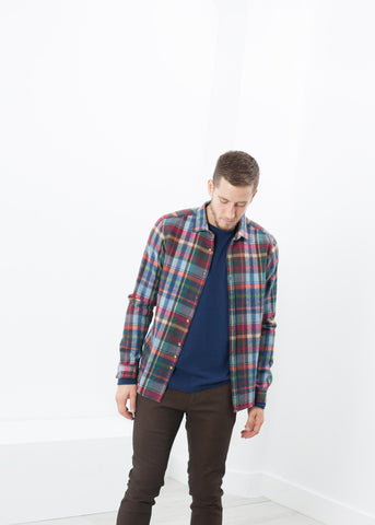 Image of Riccardo Button-Up in Plaid Multi