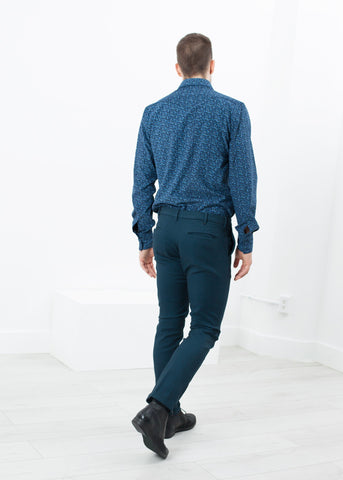Image of Diamond Weave Trouser in Sky