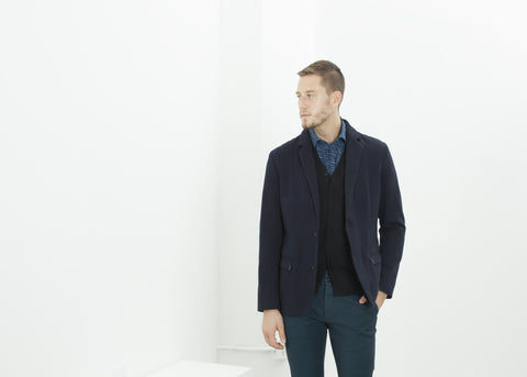 Image of Diamond Weave Trouser in Sky