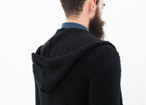 Image of Pill Zip Sweater in Black