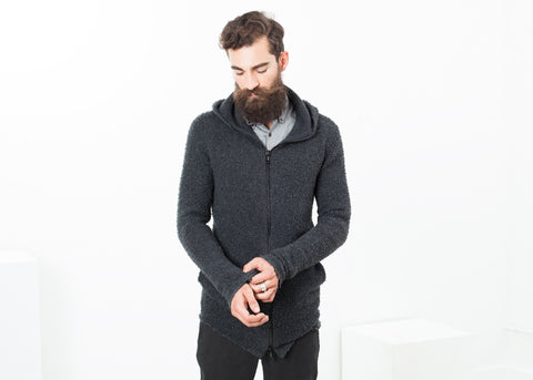Image of Pill Zip Sweater in Anthracite