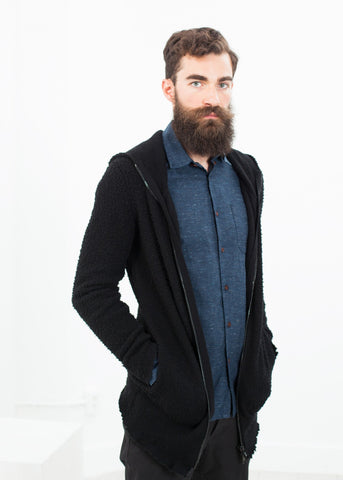 Image of Pill Zip Sweater in Black