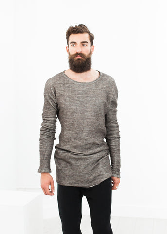 Image of Extra Long Sleeve Sweater in Cavern
