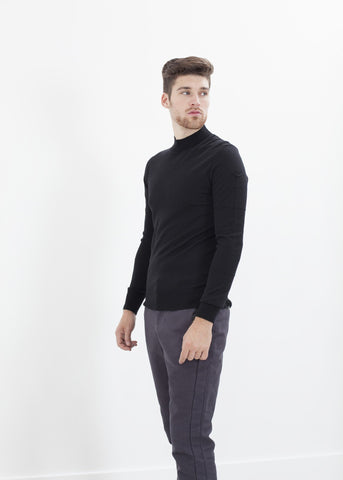 Image of Merino Knit Turtleneck in Black