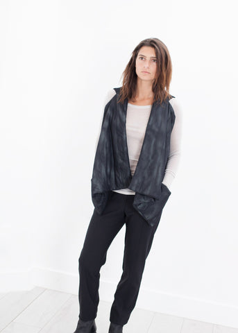Image of Quilted Mesh Waistcoat in Black/White
