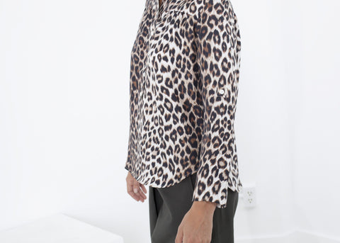 Image of Madame L Blouse in Leopard