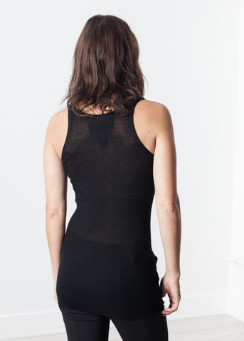Image of Easy Ribbed Tank in Black