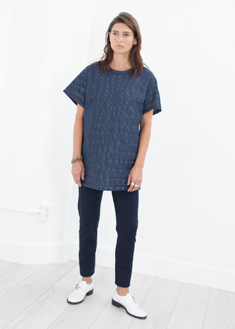 Image of Quilted Mesh Mini Dress in Navy