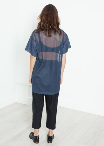 Image of Mesh Over Tee in Navy