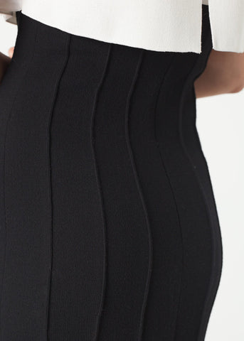 Image of Layered Contrast Dress in Cream/Black