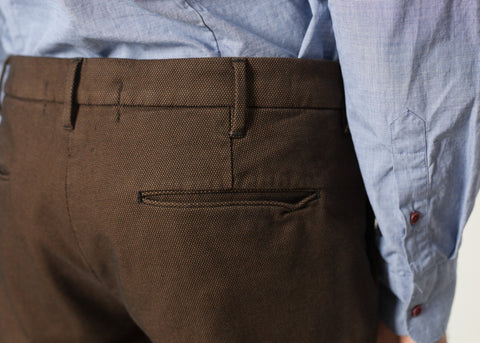 Image of Diamond Weave Trouser in Hazel