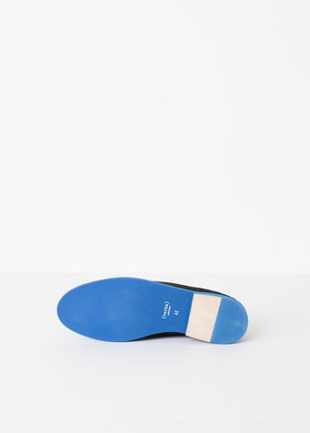 Image of Suede Loafers - Black/Blue