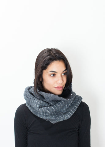 Image of Knit Neck Warmer in Grey