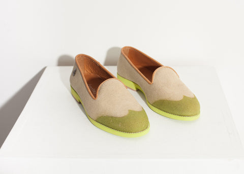 Image of Wingtip Loafer in Lime