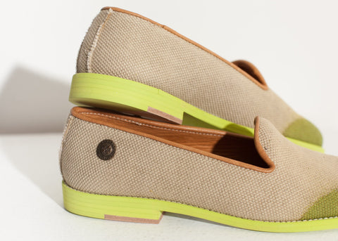 Image of Wingtip Loafer in Lime