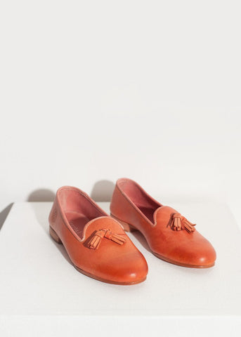 Image of Leather Loafer in Rose