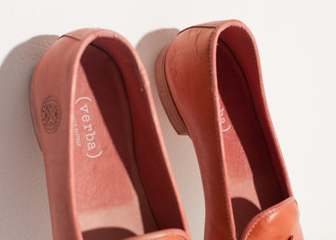 Image of Leather Loafer in Rose