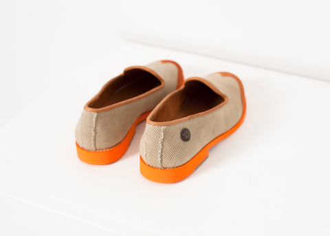 Image of Wingtip Loafer in Orange