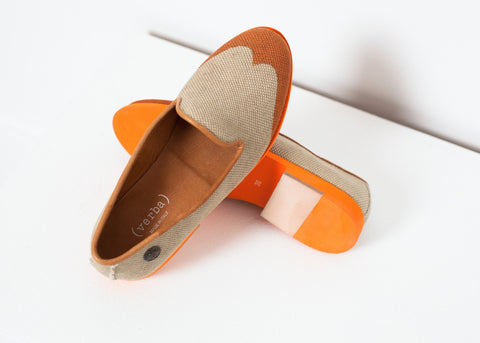 Image of Wingtip Loafer in Orange