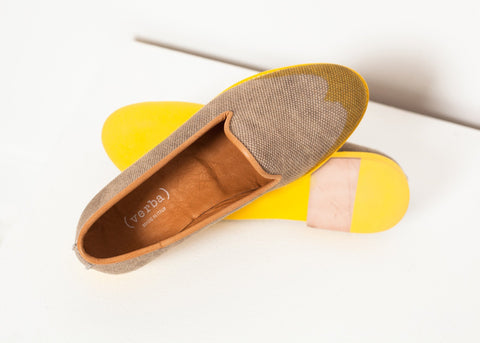 Image of Wingtip Loafer in Yellow