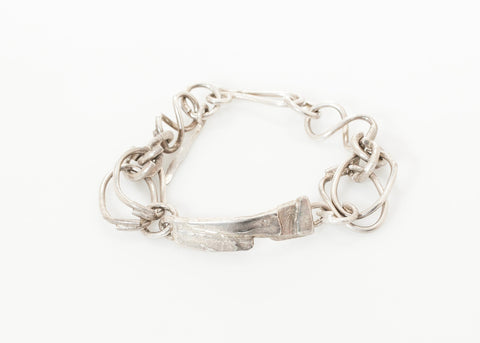 Image of Silver I.D. Bracelet in Sterling