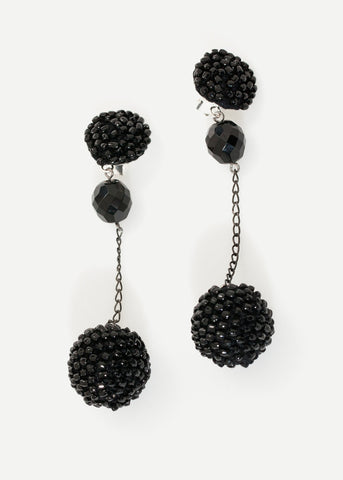 Image of Drop Cluster Earring in Black