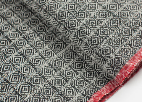 Image of Diamond Scarf in Black/Natural