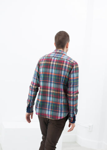 Image of Riccardo Button-Up in Plaid Multi