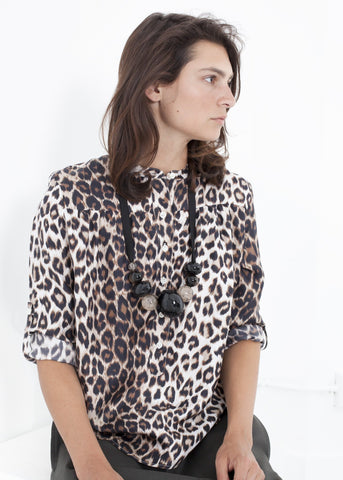 Image of Madame L Blouse in Leopard