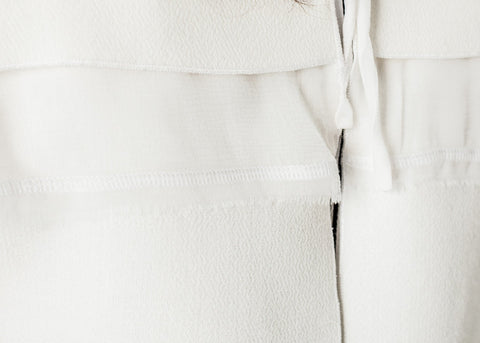 Image of Layered Contrast Dress in Cream/Black