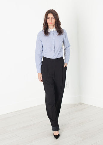 Image of Contrast Cuff Pant in Black