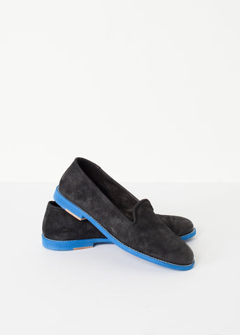Image of Suede Loafers - Black/Blue