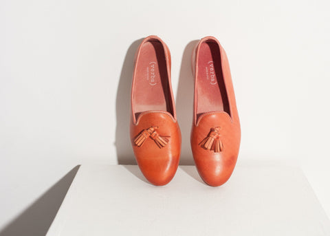 Image of Leather Loafer in Rose