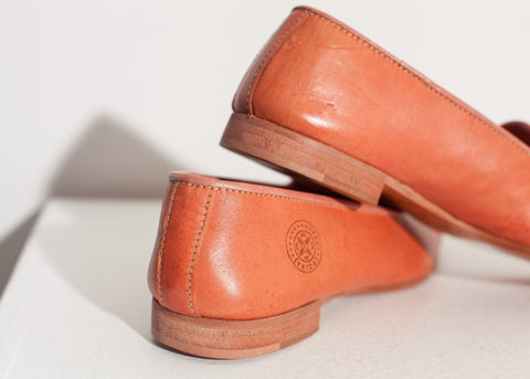 Image of Leather Loafer in Rose
