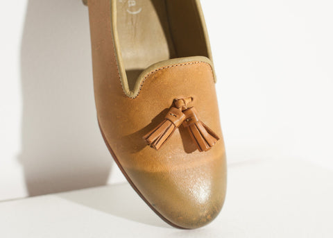 Image of Leather Loafer in Lime