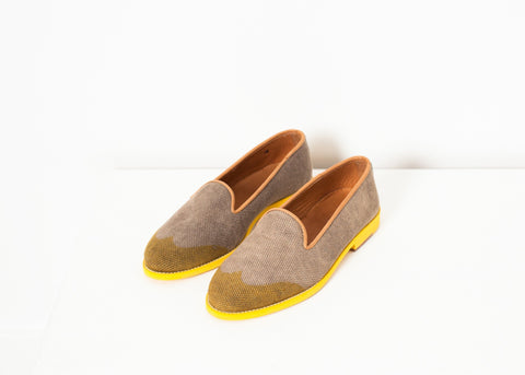 Image of Wingtip Loafer in Yellow