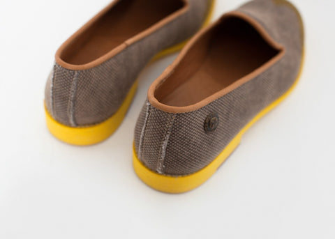 Image of Wingtip Loafer in Yellow